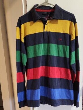 90s Y2K Vintage Preppy Daniel Hechter Pullover 100 % Cotton Sz XL